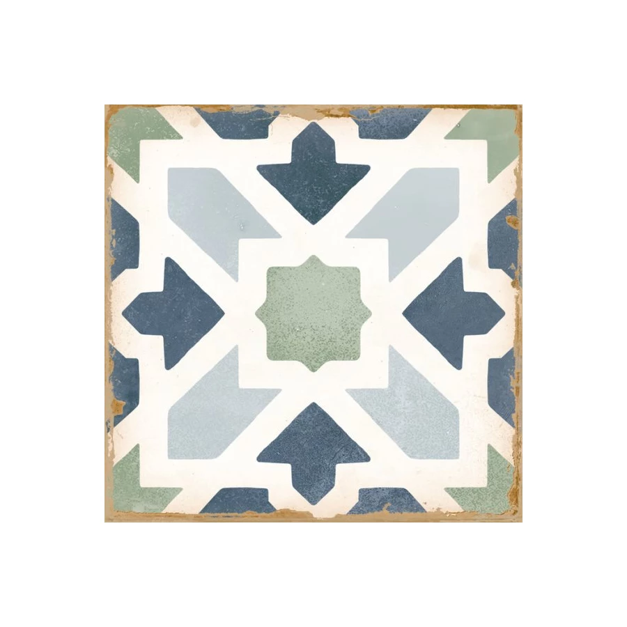 Керамическая плитка Harmony Peronda Casablanca Kenzi матовая бирюзово-голубая 0278029419 12,5х12,5 см