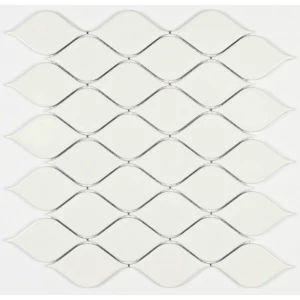 Мозаика Bonaparte Керамогранитная мозаика Melany White glossy 86х48 глянцевая белая 28х26,4 см