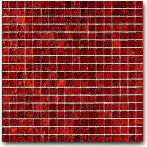 Стеклянная мозаика Art&Natura Murano Specchio сетка 15x15 глянцевая красная MS24-15x15 30х30 см