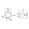 Держатель для душа с выводом для воды Ravak 706.00 X07P572