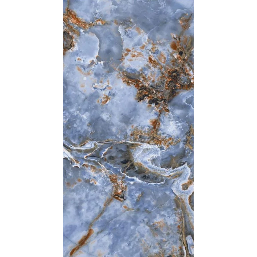 Керамогранит Bluezone Agyaro Blue High Glossy глянцевый голубой BZ75017 120х60 см