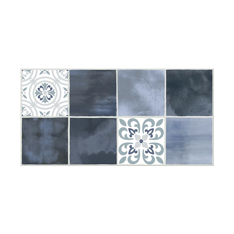 Плитка настенная Azori Glam Indigo Ornament 1 63x31,5