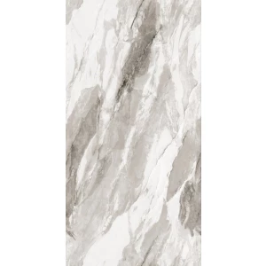 Керамогранит Realistik Bergen Polished Silver Carving глянцевый серый 120х60 см