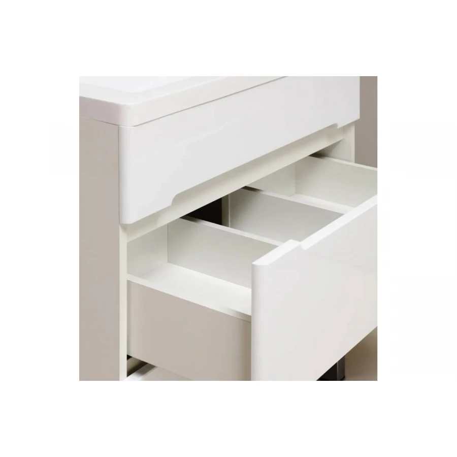 Тумба под раковину Runo Парма 60 напольная 2 ящика под умывальник Omega 60 00000001139