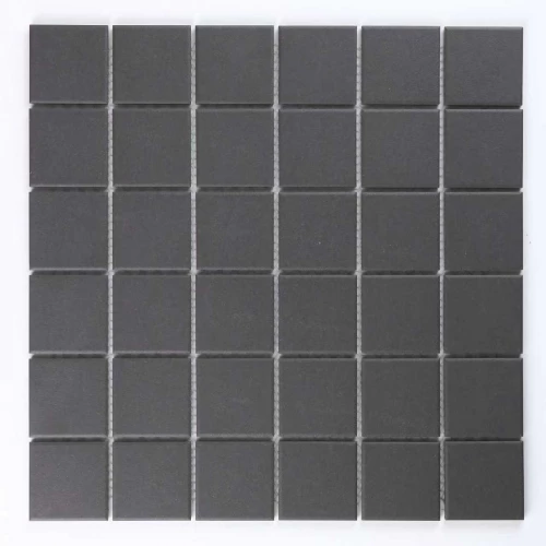 Мозаика Bonaparte Керамогранитная мозаика Arene black 48х48 матовая черная 30,6х30,6 см