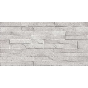 Плитка настенная Alma Ceramica Discover рельефная глянцевая серая TWU2550DCV14 50х24,9 см