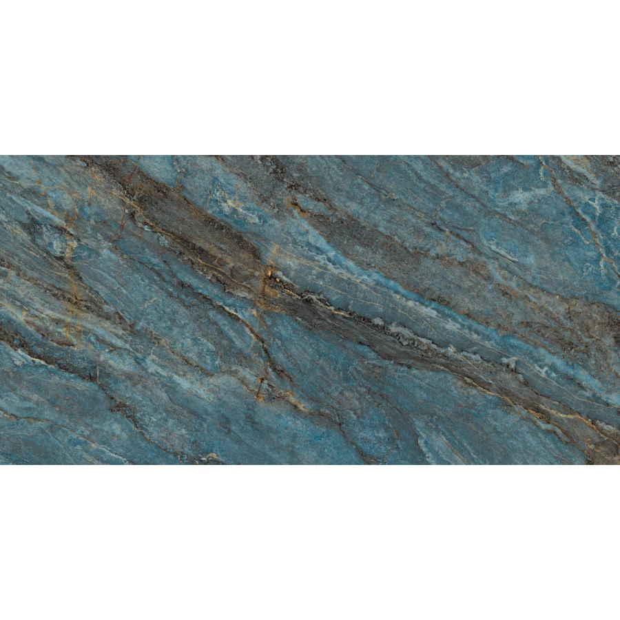 Керамогранит Laparet Beam Turquoise лаппатированный шайн бирюзовый 120х60 см