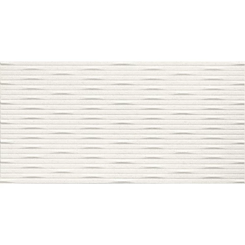 Плитка керамическая Atlas Concorde Италия 3Д Волл Карв Уиттл Уайт / 3D Wall Carve Whittle White Матте матовая белая A575 40х80 см