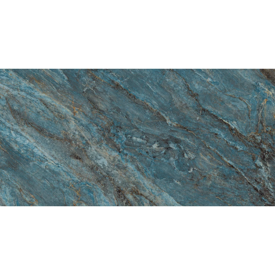 Керамогранит Laparet Beam Turquoise лаппатированный шайн бирюзовый 120х60 см