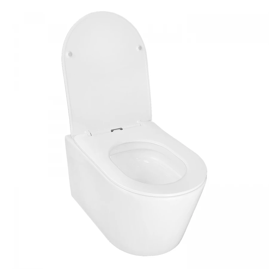 Унитаз подвесной Azario Ollin безободковый слив торнадо с быстросъемным сиденьем микролифт AZ-0513R 36х53.5х37 см