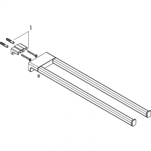 Двухрожковый держатель полотенец Hansgrohe AddStoris матовый черный 41770670
