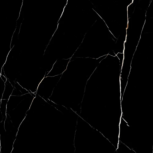Керамогранит StaroSlabs Polished Marquina Olpse Luminous глянцевый черный 10х120 см