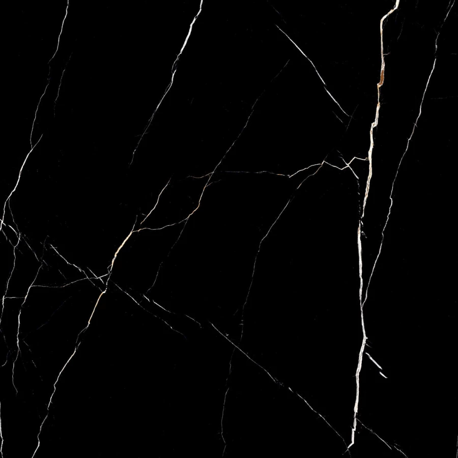 Керамогранит StaroSlabs Polished Marquina Olpse Luminous глянцевый черный 10х120 см
