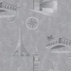 Обои флизелиновые Palitra Life Travel Wall серые PL72406-44 1,06х10,05 м