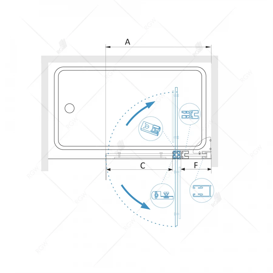 Шторка на ванну RGW SC-04 03110411-11 прозрачное
