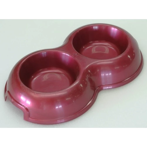 Миска для животных Homepet красный перламутр 2х200 мл