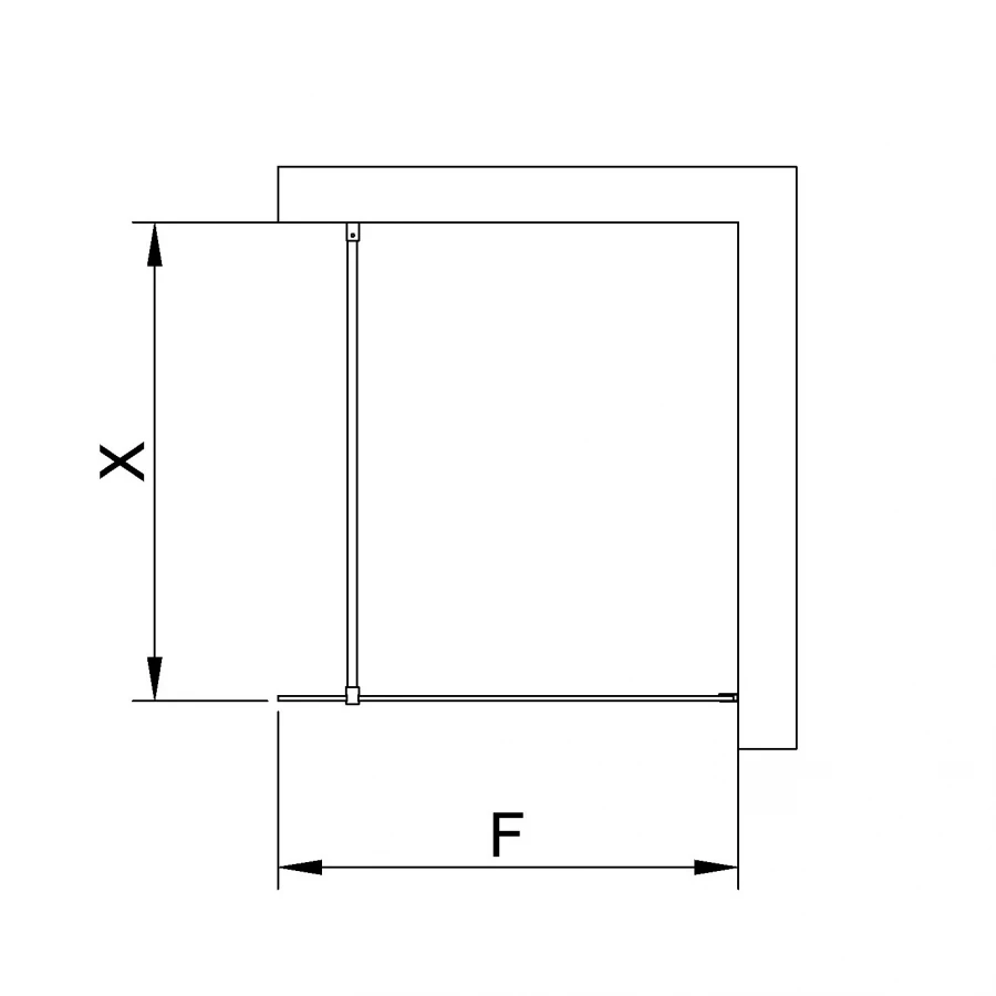 Перегородка для душа RGW WA-002 35100210-21 1000 матовое-сатинат