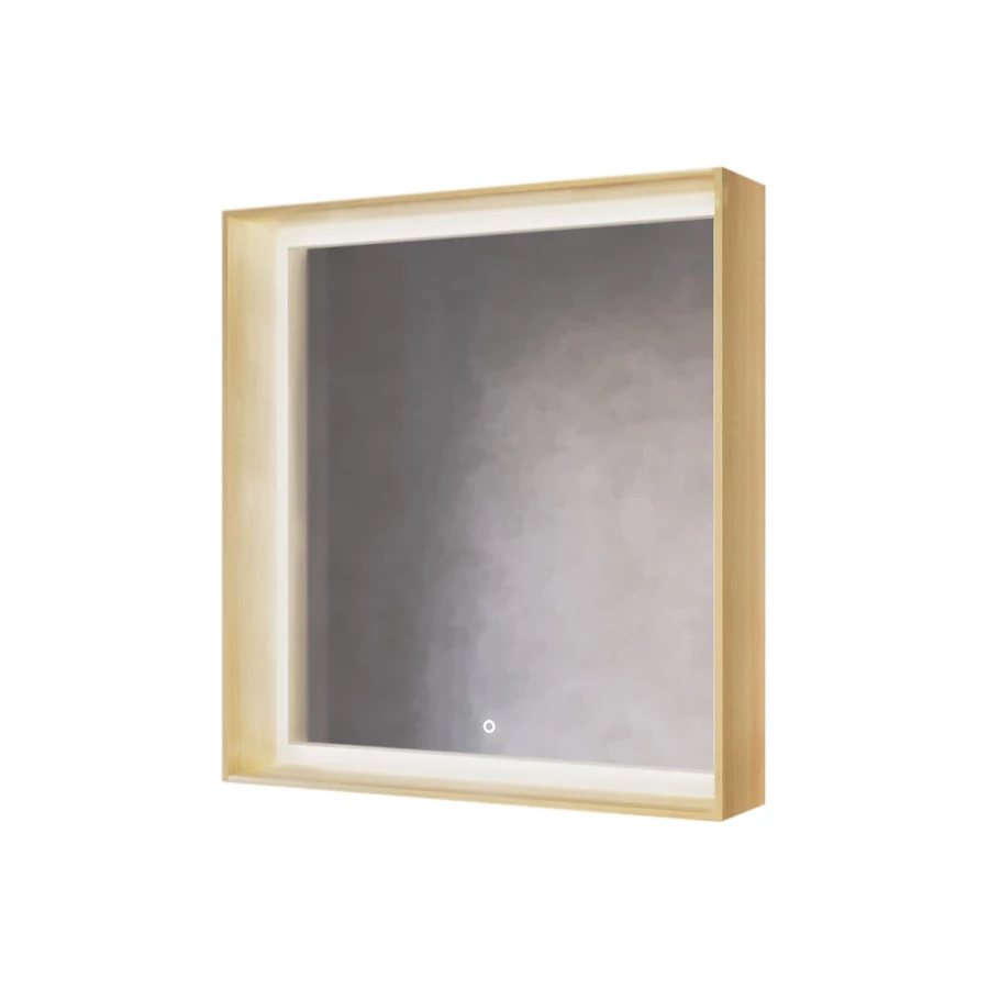 Зеркало Raval Frame 75 Дуб сонома с подсветкой сенсор Fra.02.75/DS 76х83 см