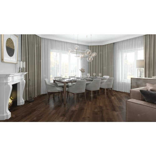 Каменный SPC ламинат Alpine Floor Real Wood синхронное тиснение Дуб Мокка ECO 2-2 43 класс 6 мм 2.23 кв.м 122х18.3 см