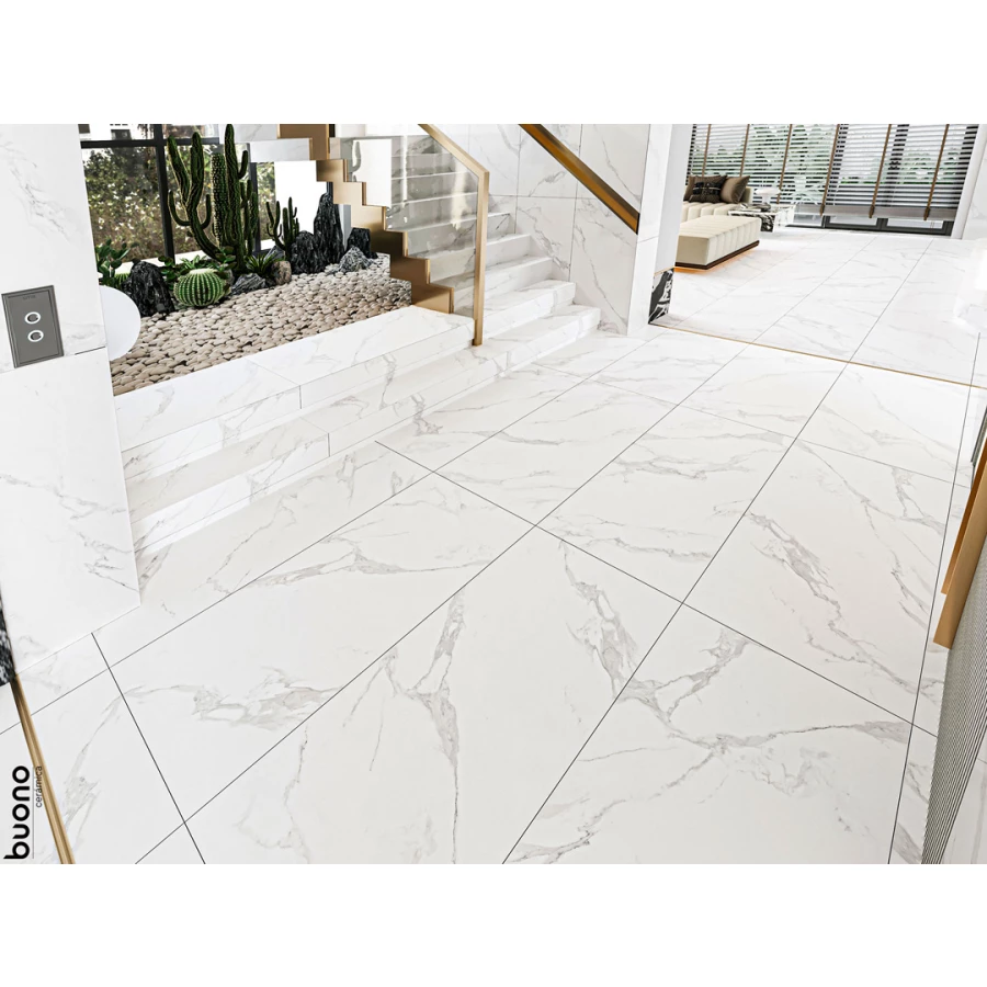 Керамогранит Buono Marble Carrara Anita Glossy белый M4402P 120х60 см