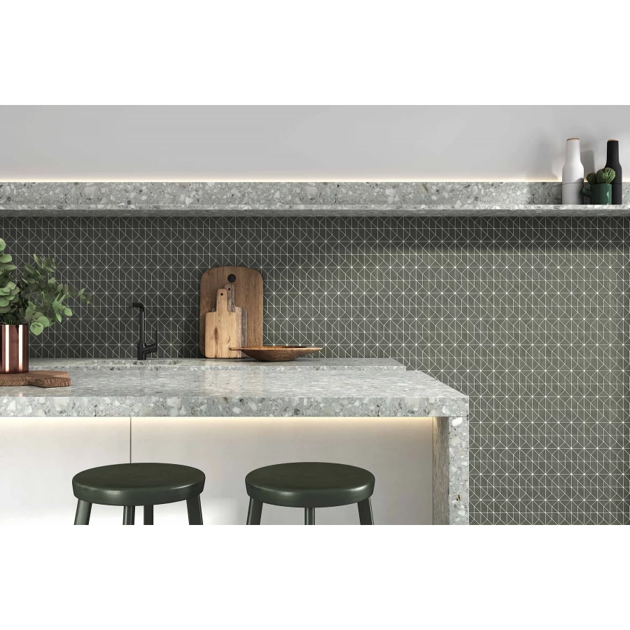 Плитка настенная Emigres Leger Verde матовая темно-зеленая 74x24 см