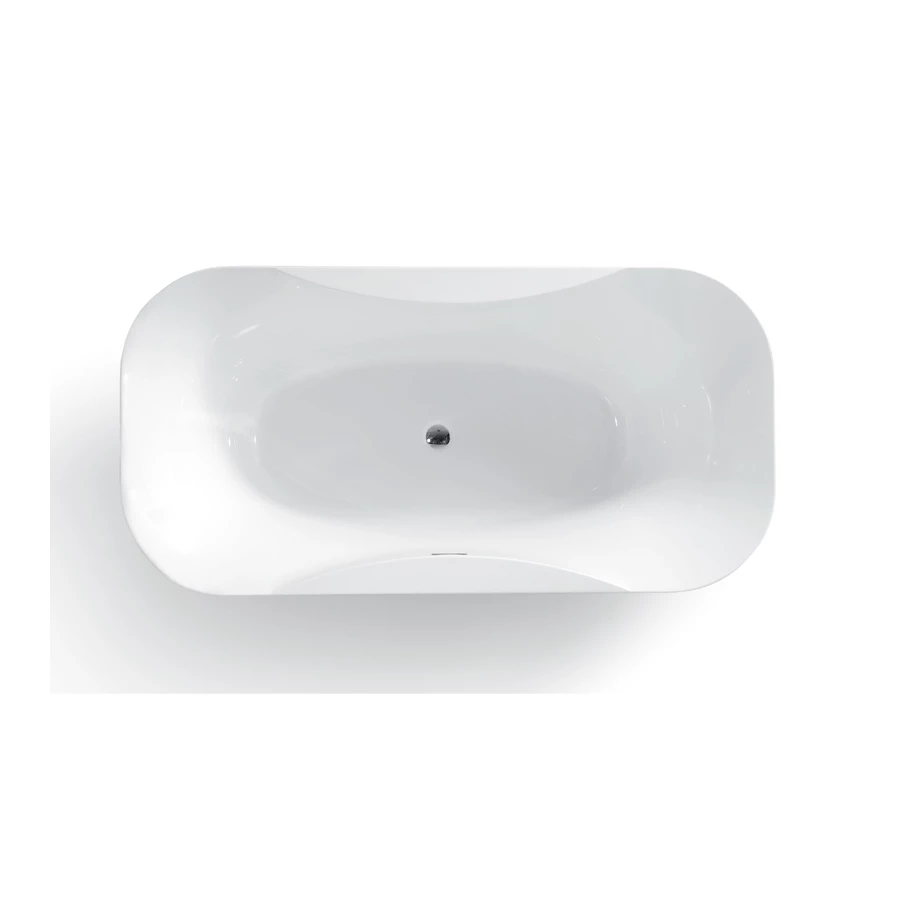 Ванна акриловая Azario Bordeaux свободностоящая в комплекте с сифоном и металлической рамой белая BOR18090 180x90x60 см