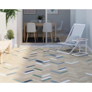 Керамогранит Dune Ceramica Agadir Lago глянцевый синий 188548 28х7 см