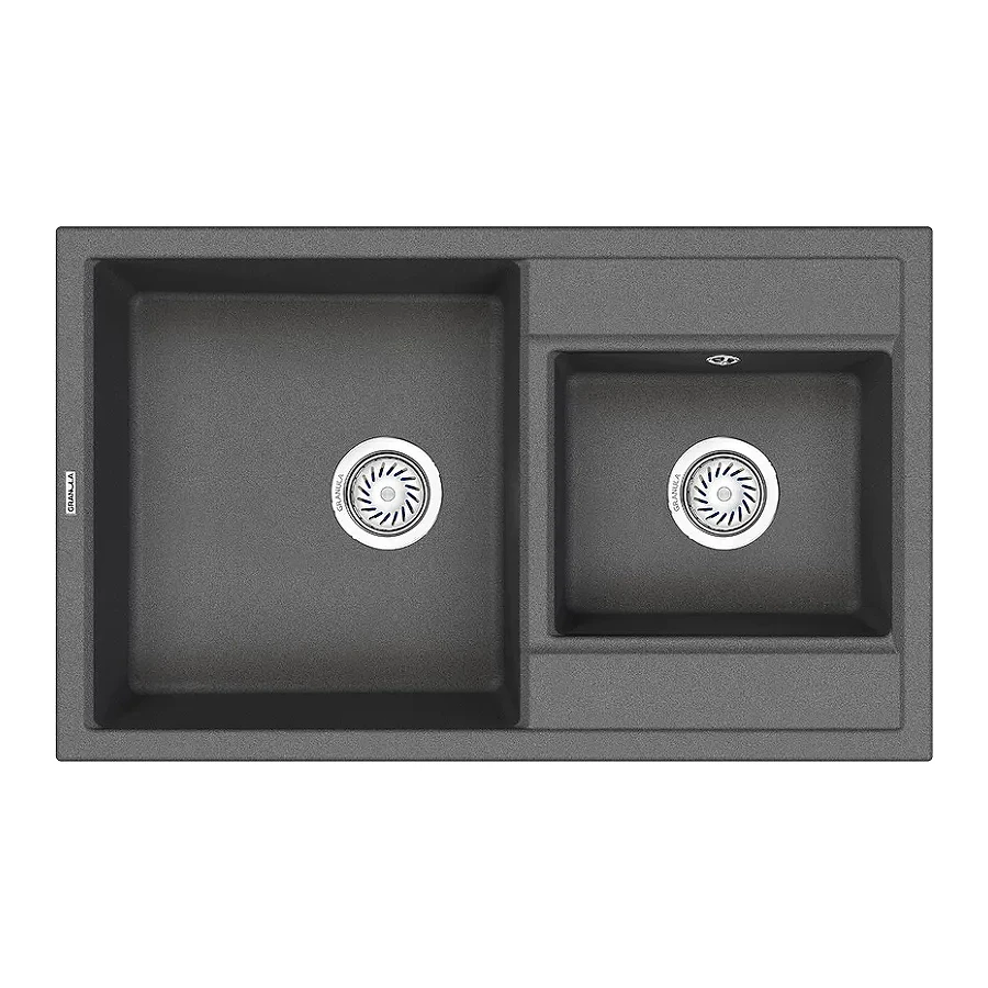 Кухонная мойка Granula 8201, ГРАФИТ 82х50 см