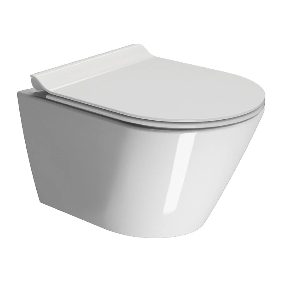 Унитаз подвесной безободковый GSI ceramica Kube X Swirlflush цвет белый 941511 55х36 см