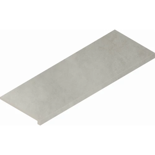 Ступень угловая правая из керамогранита Italon Форум Вэйв Сильвер матовая серая 620070003087 80х33 см