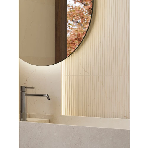 Плитка настенная Porcelanosa Мармол Срема Виа Марфил / Marmol Crema Via Marfil матовая бежевая 100381249 120х45 см