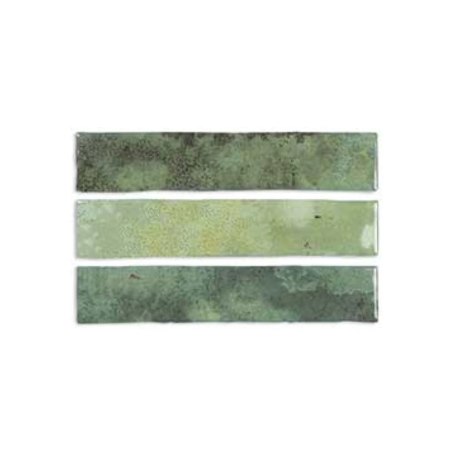 Плитка настенная DNA Enamel Moss глянцевая зеленая 123146 25х5 см