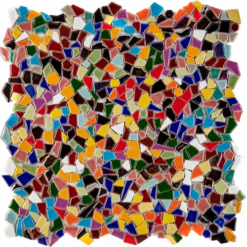 Мозаика из керамогранита Pixel mosaic Керамическая мозаика чип произвольный сетка Pix620 30х30 см