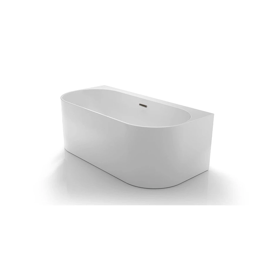 Ванна акриловая Azario Bradford пристенная в комплекте с сифоном и металлической рамой BRA18080 180х80х58 см