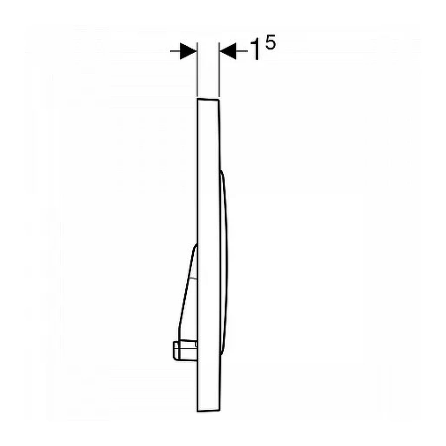 Смывная клавиша Geberit Sigma 20 не оставляет отпечатков пальцев 115.882.JT.1