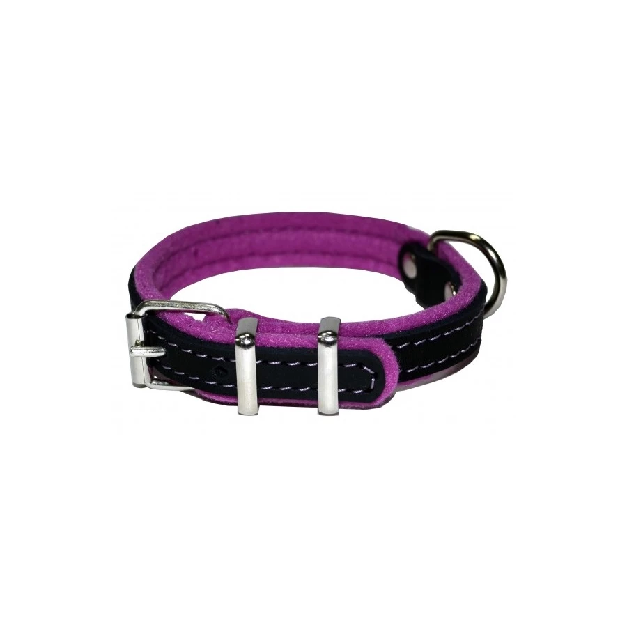 Ошейник для собак Аркон Фетр черный фиолетовый оф16ф 22-30 см 16 мм