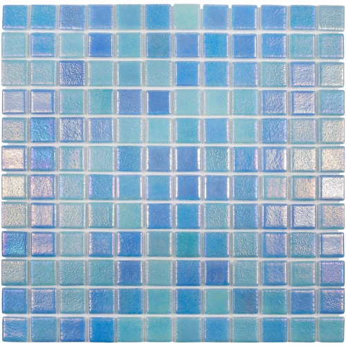 Стеклянная мозаика Vidrepur Shell Mix blue 551/552 31,7х31,7 см