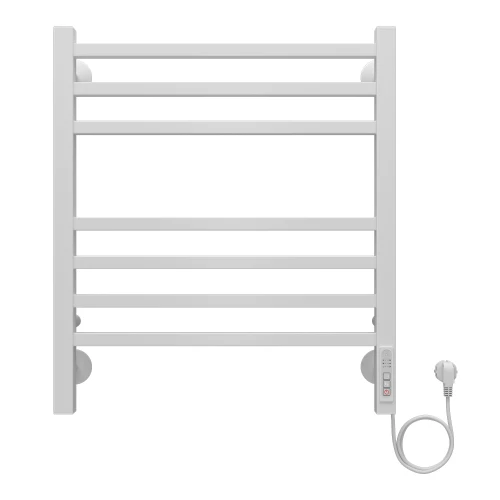 Полотенцесушитель электрический Azario Ancona квадрат 7 секций тен справа белый AZ71856W 50x60 см