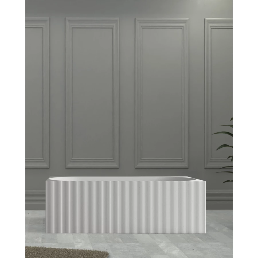 Ванна из искусственного камня Abber Stein белая матовая AS9603 170х75 см