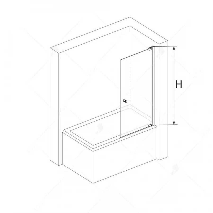 Шторка на ванну RGW SC-102 011110285-11 850 прозрачное