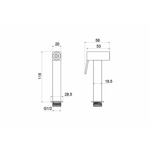 Гигиенический ручной душ Aquatek хром AQ2058CR