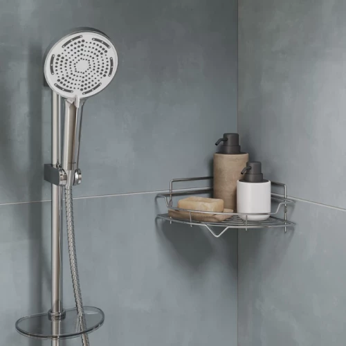 Полка Milardo Grid одноярусная угловая проволока стальная хром GRICC1CM44