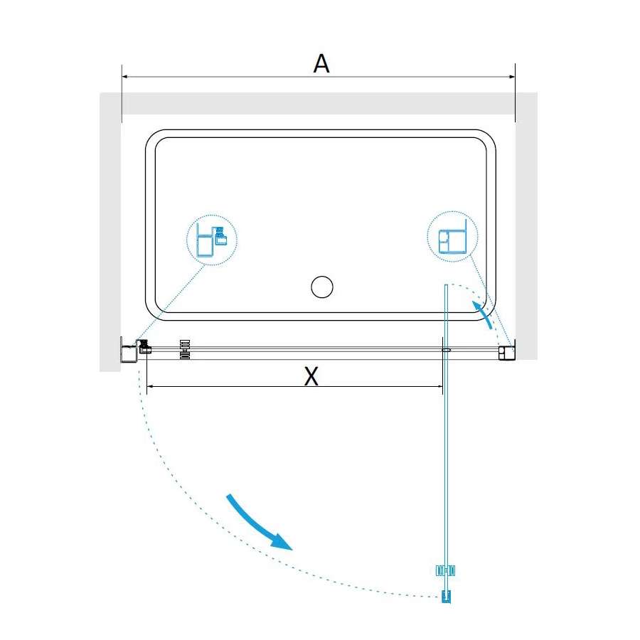 Душевая дверь RGW PA-105 410810510-11 100 см