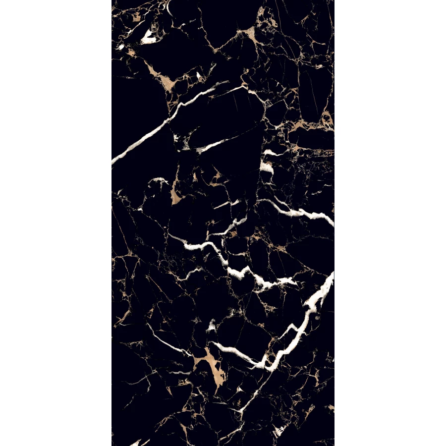 Керамогранит A-Ceramica Apolo Black High Glos 9 mm глянцевый черный 120х60 см