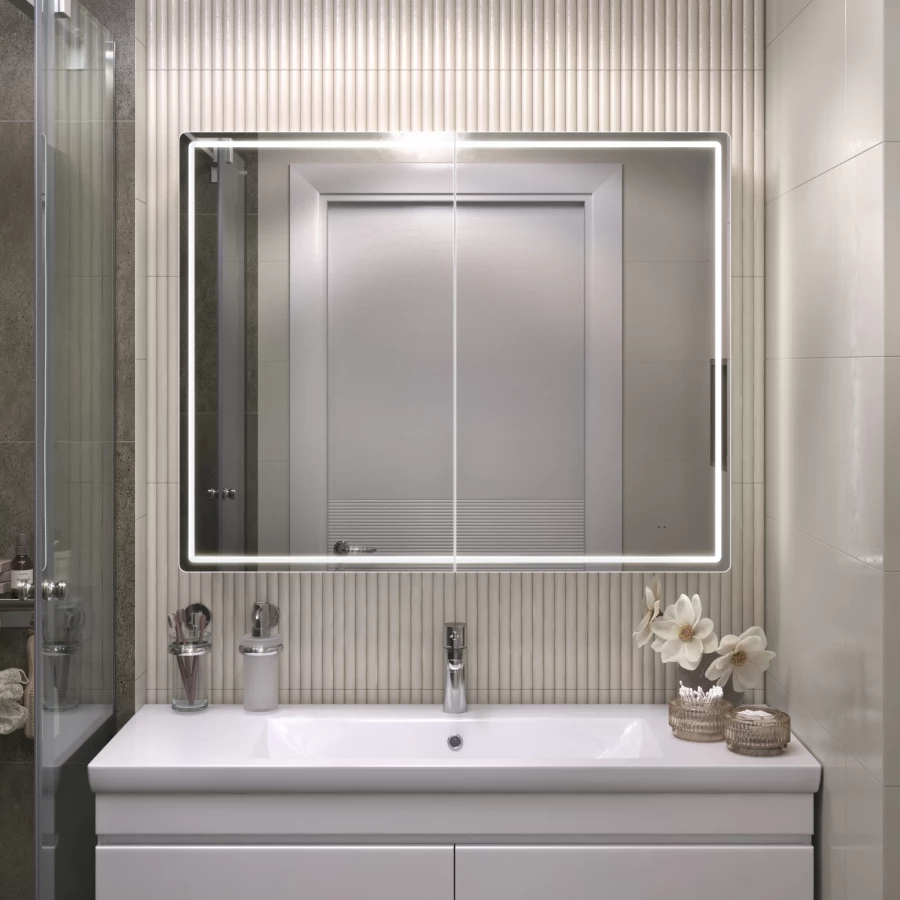 Зеркало шкаф Vigo Geometry Comfort 1000 навесной 222 99.6x79 см