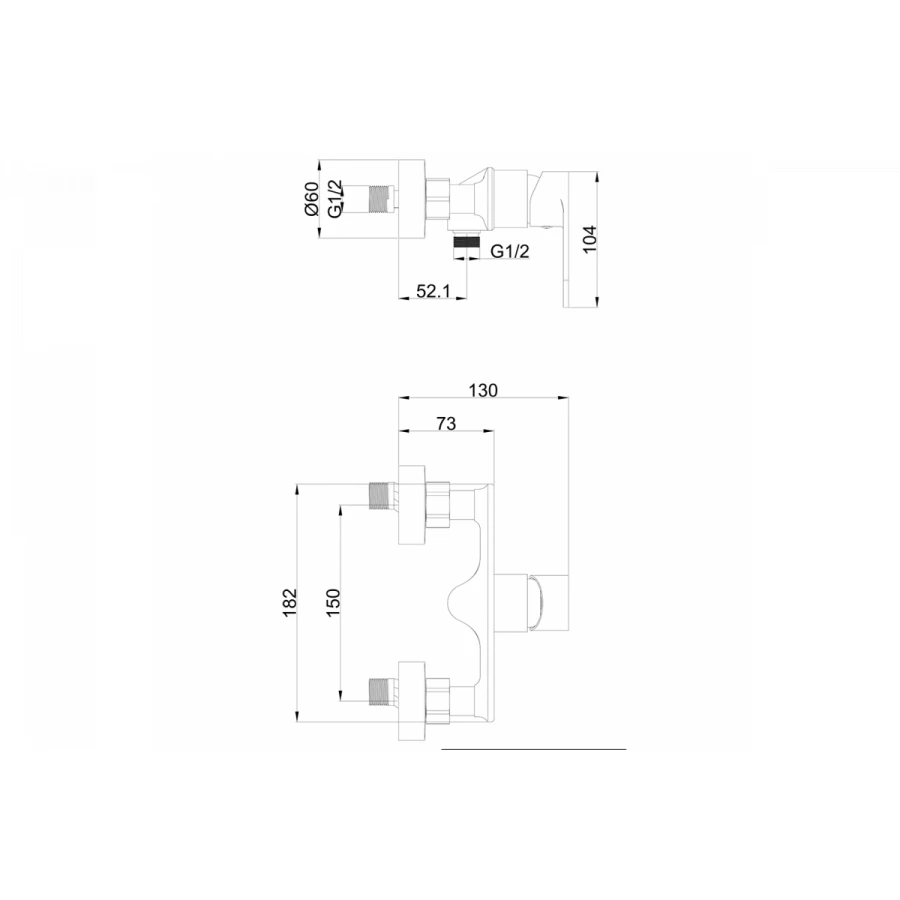 Смеситель Fashun для душа золото A2085-35