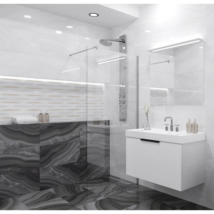 Плитка настенная Azori Acate Grey 00-00108399 63х31,5 см