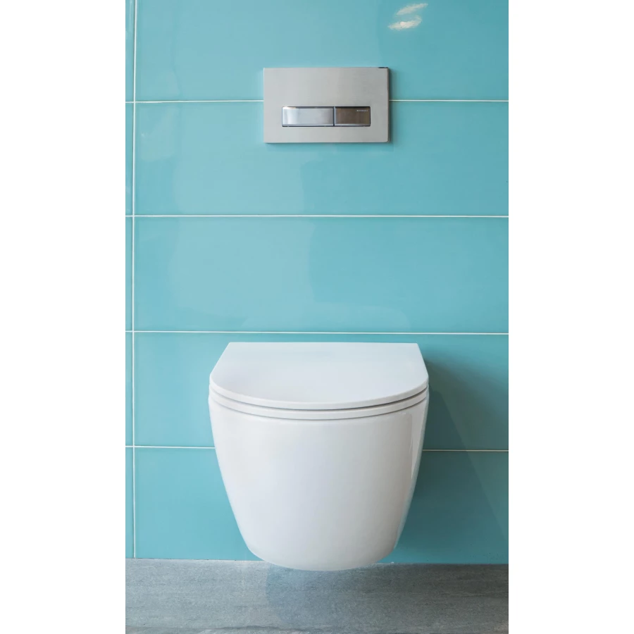 Унитаз подвесной безободковый Creto Cer C5 с крышкой сиденьем микролифт белый 1005-005Cer-С5W