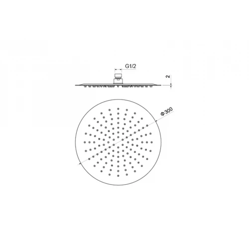 Круглый верхний душ Aquatek AQ2075CR 300*2 мм