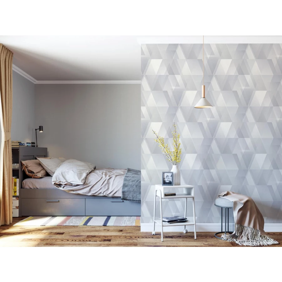 Обои флизелиновые Palitra Home HomeColor Trimotion голубые HC71913-56 1,06х10,05 м